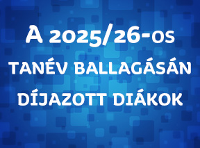 Díjak a 2025-2026-os tanév ballagása alkalmából